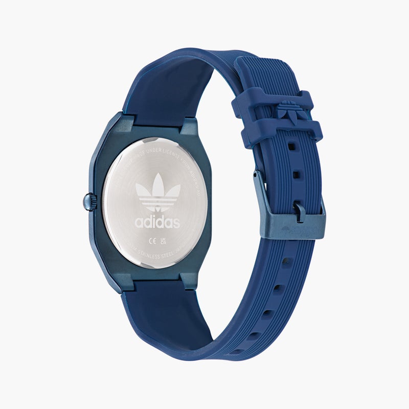 Adidas ساعة أنالوج زرقاء من السيليكون للرجال - Image 3